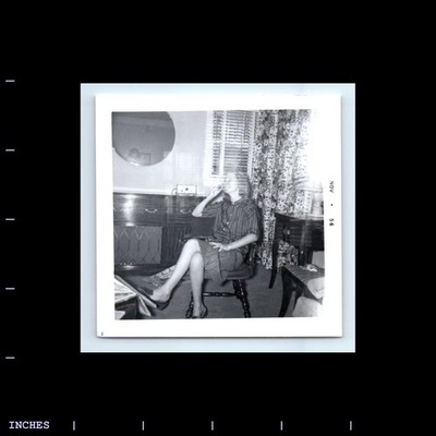 Vintage Square Photo ABSTRACT UNUSUAL SURREAL GHOST DOUBLE EXPOSURE WOMAN 1956