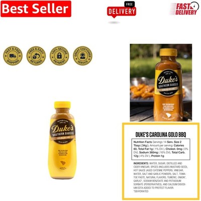Versatile 17oz Duke's Carolina Gold Dipping Sauce - Perfect for BBQ and More