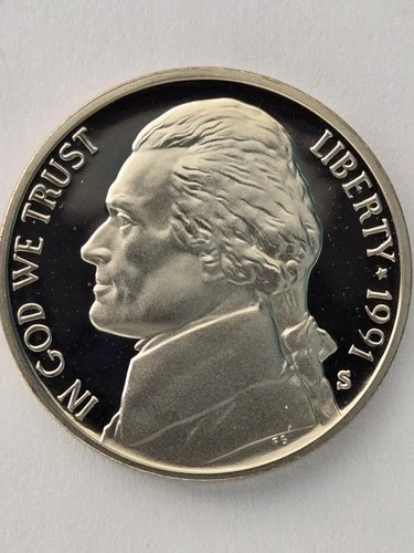 1991-S Jefferson Nickel Proof — photo from another recent sale