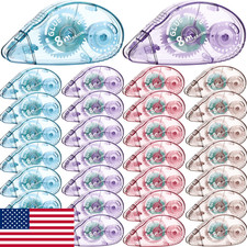 Geyee 30 Pcs Double Sided Tape Roller Permanent Adhesive 0.3 x 315'' Double Side