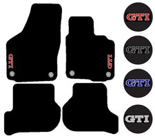 Fits VW Golf Mk6 2008-2012 Black Tailored Car Mats GTI Badge / Motif / Logo