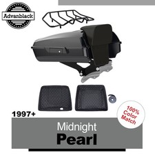 Midnight Pearl Razor Rear Trunk Pack Luggage Top Box Fits Harley Touring