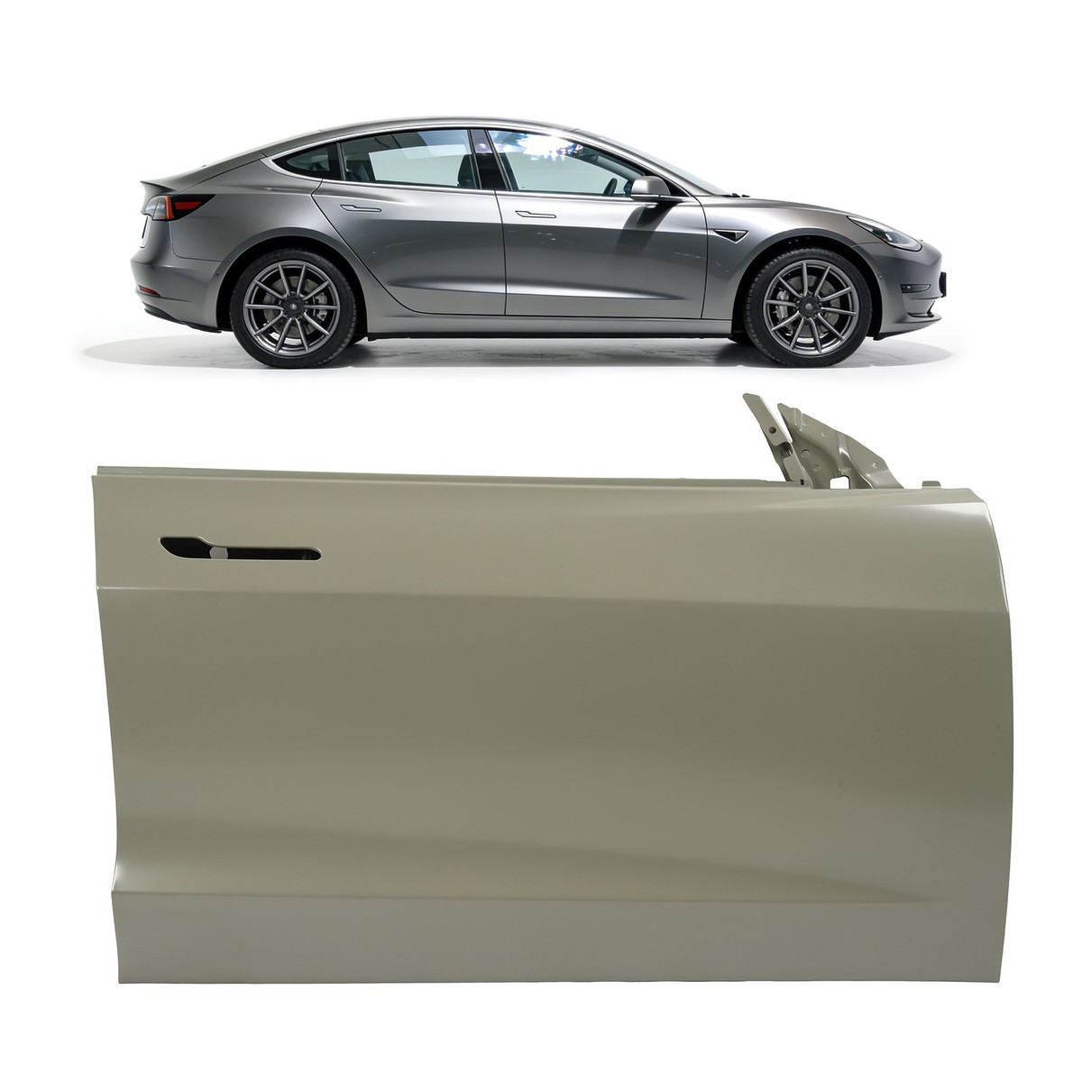 #23-2837 らむね Fit 2017-2023 Tesla Model 3 #1081420-E0-C Door Shell Front Right