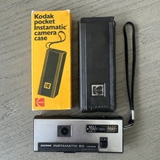 Vintage Kodak Pocket Instamatic 60 Camera, Case, Box. One Owner
