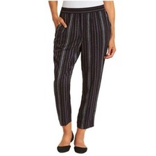 Jessica Simpson Women’s Cadie Crop Palazzo Pants Black Stripe Size XXL NWT