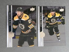 2020-21  2 Card Lot Base Clear Cut; Nick Ritchie/Chris Wagner Boston Bruins 