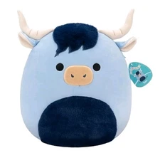 Jazwares Squishmallows 14" Toro The Blue Highland Cow Plush Toy