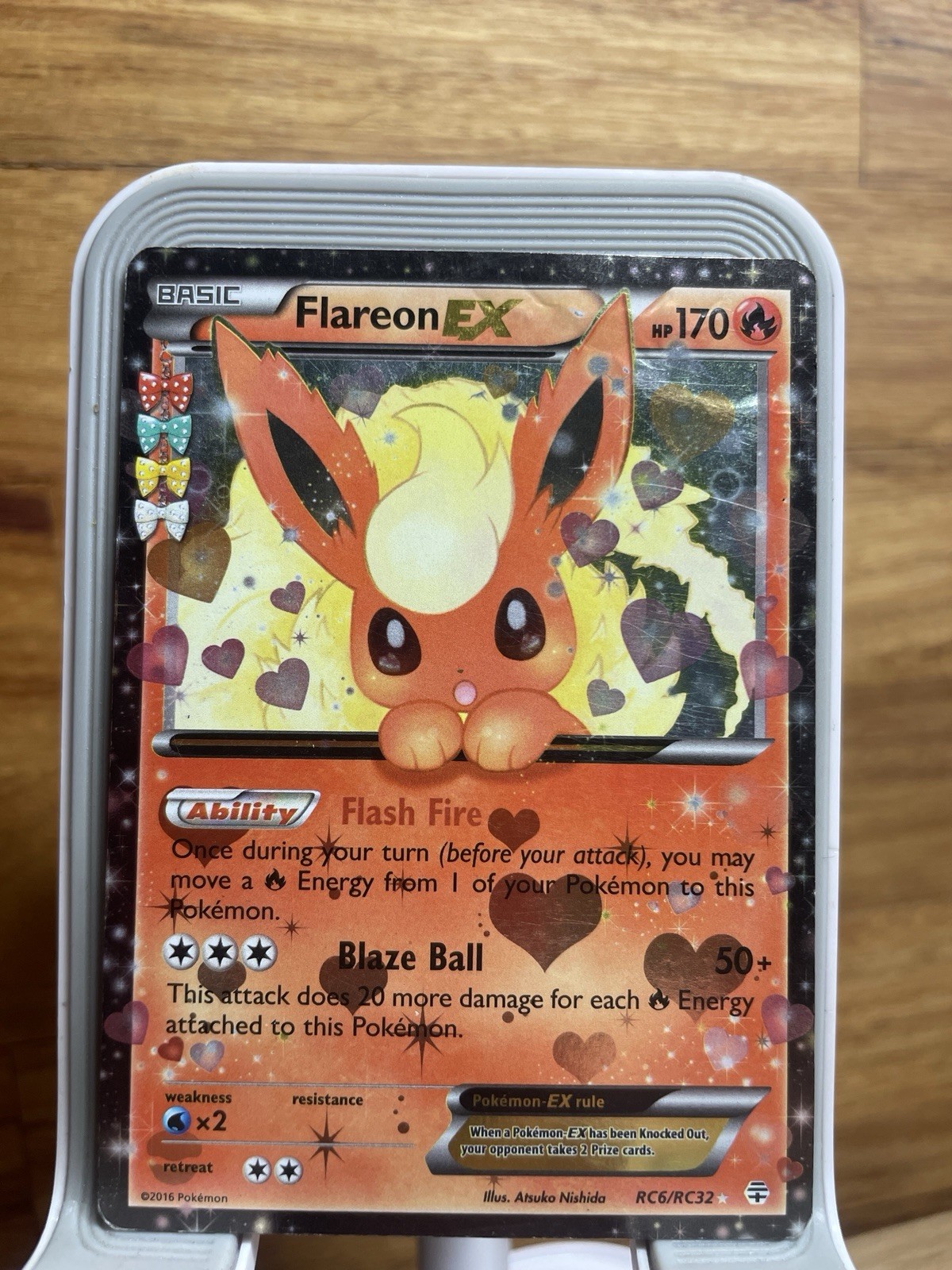 Pokémon TCG Flareon EX Holo Rare Card RC6/RC32 Generations HP