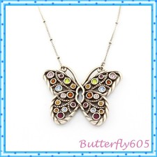 Brighton Necklace Halo Gems Silver Multi Crystals