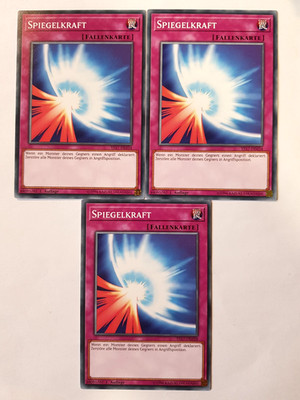 3x Spiegelkraft YS17-DE034 Common 1 Auflage YU-GI-OH Karten Playset