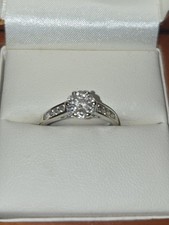 9ct White Gold Engagement Ring 1/2 Carrat 0.5