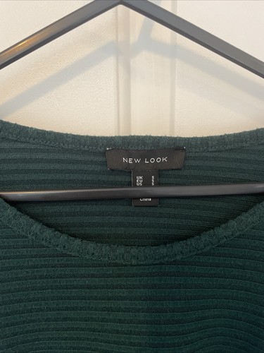 New Look Size Small Women’s Batwing Dark Green Long Sleeve Jumper Top - Picture 2 of 7