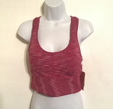 Soho Sport Plum Active Sports Bra V-Neck Crossback Medium Support Womens Size L