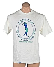 VTG 80s A Good Swing Isn't Always a Great Shot Hilton Head Golfing T-Shirt Sz L