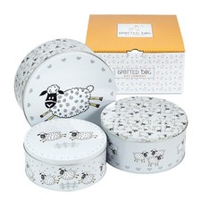 Cake Storage Tins Set of 3 Airtight - Cupcake Biscuit Tin Storage Box