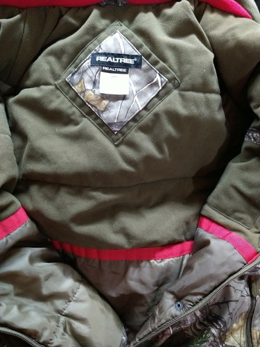 REALTREE Unisex Camo Full Zip Jacket W/Pink Accents Size XL(46-48) - Picture 5 of 5