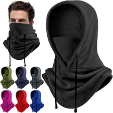 Winter Thermal Fleece Balaclava Ski Face Mask Cold Weather Neck Warm Scarf Hood