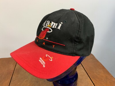 Vintage 80s 90s Miami Heat NBA Basketball Script Snapback Hat Cap