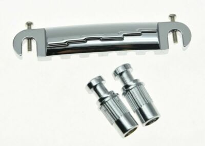 KAISH Wrap Around Electric Guitar Bridge Fit LP Junior Chrome/ Black/ Gold