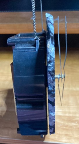 Snowflake Obsidian Battery Powered Clock CAD-84 - Picture 10 of 11