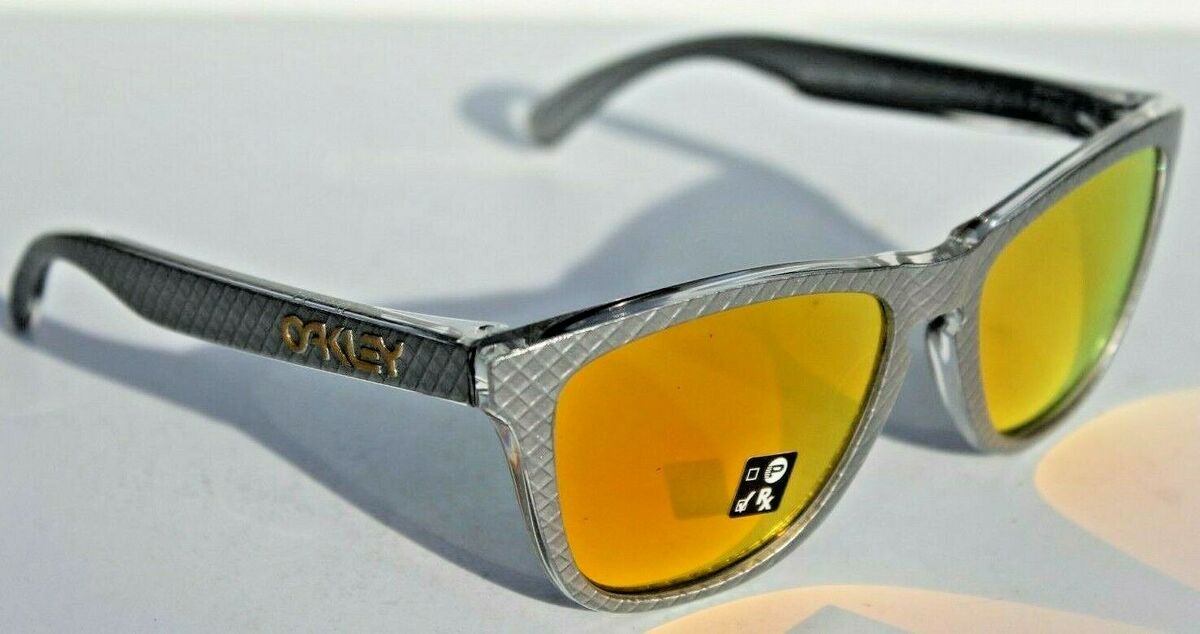 OAKLEY Frogskins Sunglasses Silver/Fire Iridium Checkbox OAKLEY Frogskins Sunglasses Silver/Fire Iridium Checkbox