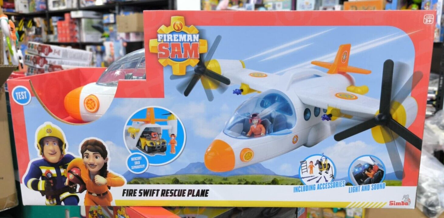 SAM IL POMPIERE FIRE SWIFT RESCUE PLANE AEREO CON PERSONAGGIO