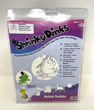 Shrinky Dinks Preprinted Plastic Sheet Art Animal Designs Ages 4-8