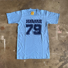 1979 VINTAGE 70s HAWAII SOUVENIR T-SHIRT SZ S SURFING CRAZY SHIRTS POLY TEES