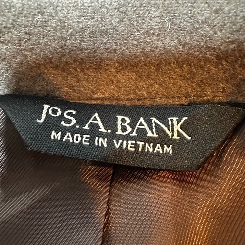 JOS A Bank Sports Coat Blazer Jacket Mens 44R Brown Wool Silk Two Button NWT - 第 3/17 張圖片
