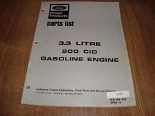Ford Parts List 3.3 Litre 200 CID Gasoline Engine IEO 194-119 April 78