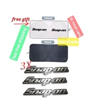 3PACK SNAP ON TOOL BOX LOGO EMBLEM Chrome Plastic Badge Decal 8" INCH NEW + GIFT