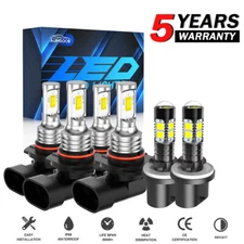 For GMC Yukon XL 2000-2006 6X Combo 6000K LED Headlight Hi-Low Fog Light Bulbs