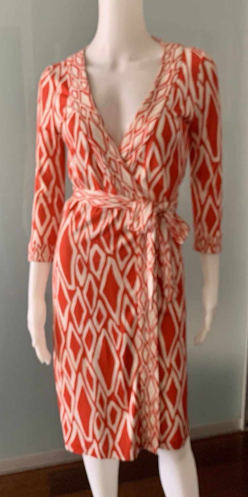 Diane von Furstenberg Banded Julian Wrap Silk Dress … - Gem