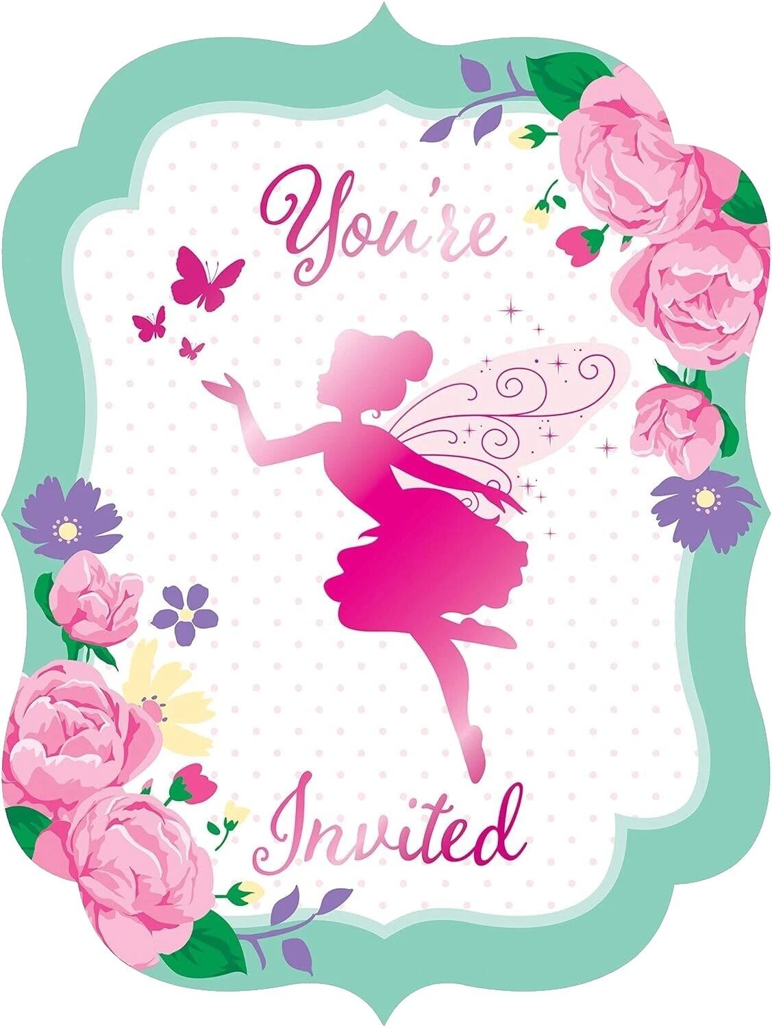 Fairies Multicolor Greeting Invitations