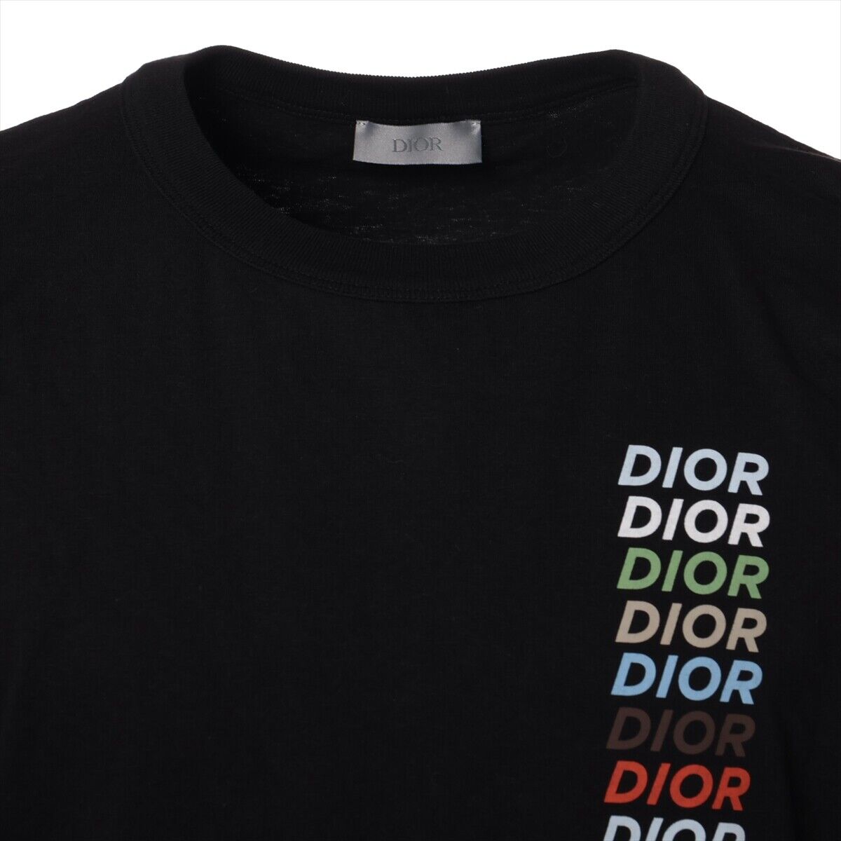 Dior 24 years Cotton T-shirt L Men's Black multicolor logo Dior 24 years Cotton T-shirt L Men's Black multicolor logo