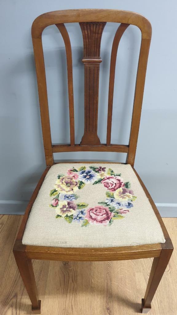 Victorian Pair of Hand Made Needlepoint Bedroom Chairs eBay