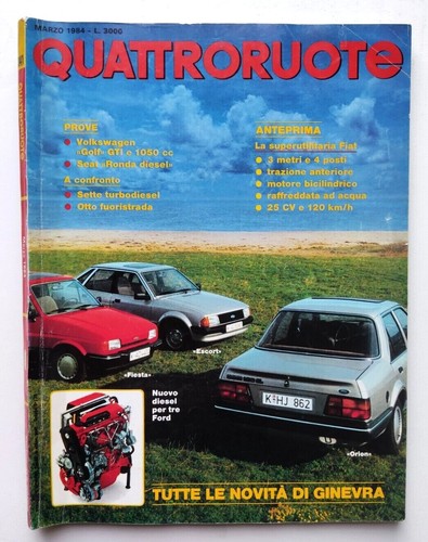 Rivista Quattroruote Numeri Vari Anno 1984 Auto Automobili Vintage Ed.Domus - Picture 4 of 7