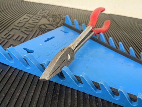 #bf282 Snap-On 609ACP Red Soft Grip Stork Duck Bill 9" Long Pliers USA - Picture 9 of 15