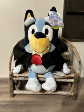 Bluey Halloween Vampire Plush Halloween Greeter NWT 9.5" Sitting, 12" Long Total
