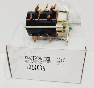 Electroswitch 101403A Series 101 Selector Switch 7.5a 600V Electroswitch 101403A Series 101 Selector Switch 7.5a 600V