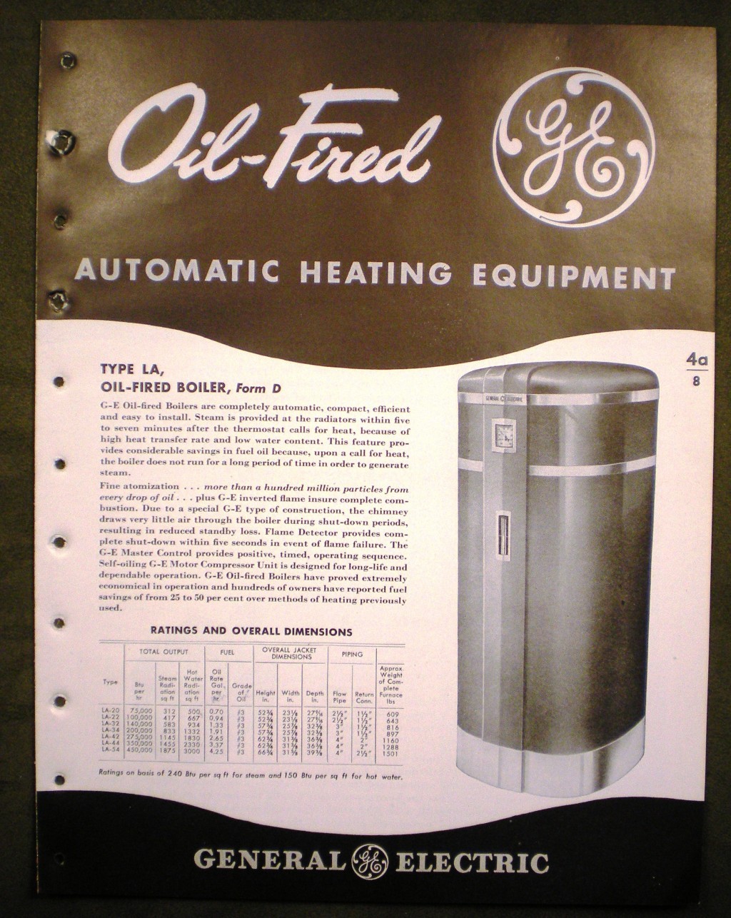 GE General Electric Gas Boiler Heater ASBESTOS 1947 eBay