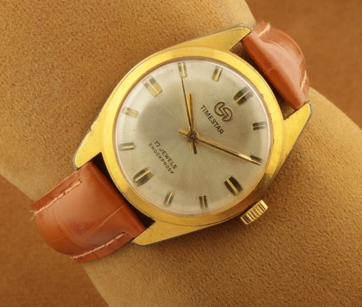 VINTAGE TIMESTAR WINDING MEN S INDIAN WORKING WRIST WATCH 32MM