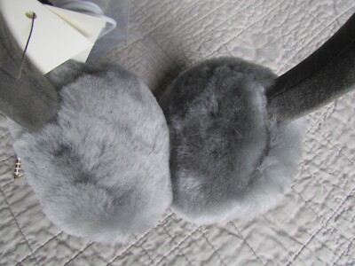 UGG Wired Earmuffs Tech Sheepskin Shearling Gray New | eBay