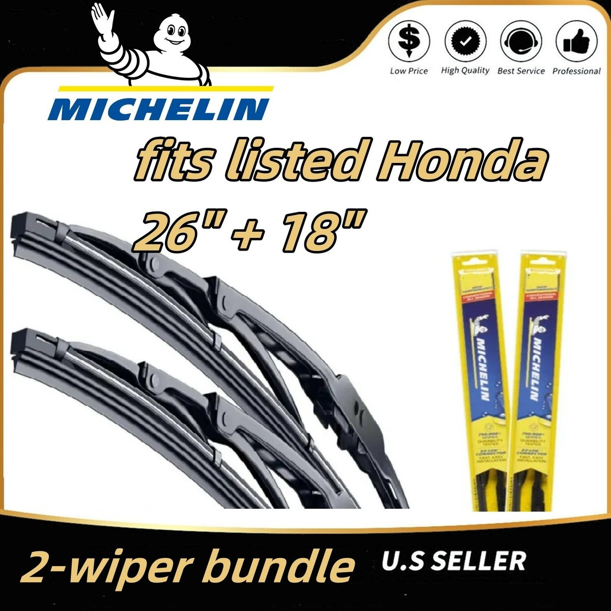 MICHELIN 92436 car door, window / component Wiper blade 55 cm