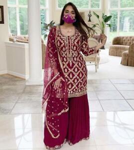 Anarkali Suit plazzo Bollywood shalwar Suit Pakistani Salwar kameez dress 