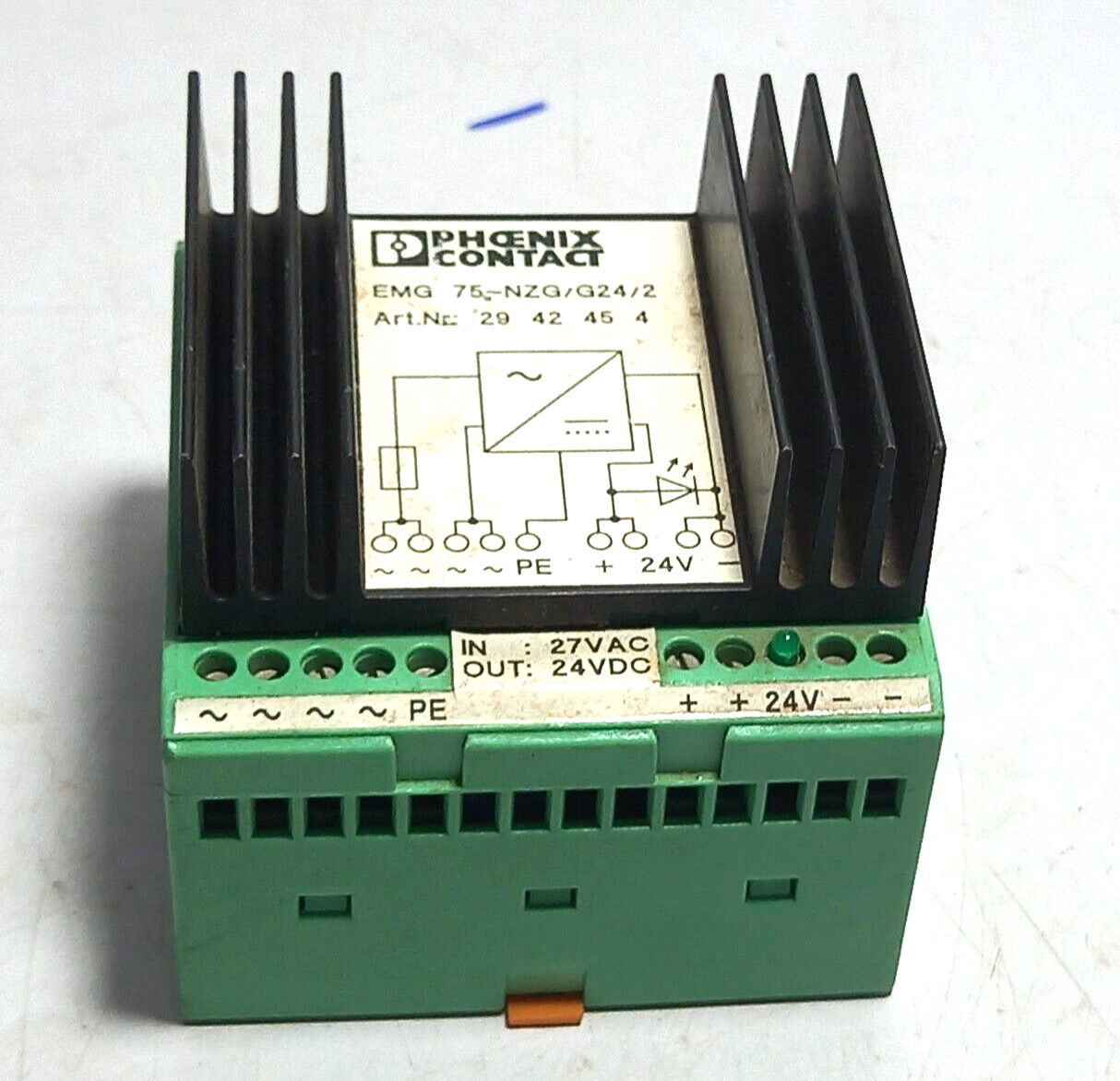 Phoenix Contact EMG 75-NZG/G24/2 Voltage Regulator 2942454 In 27VAC Out 24VDC