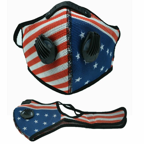 Reusable Face Mask Breathing Valves Sports Cycling Outdoor Active Carbon Filter - Picture 23 of 31