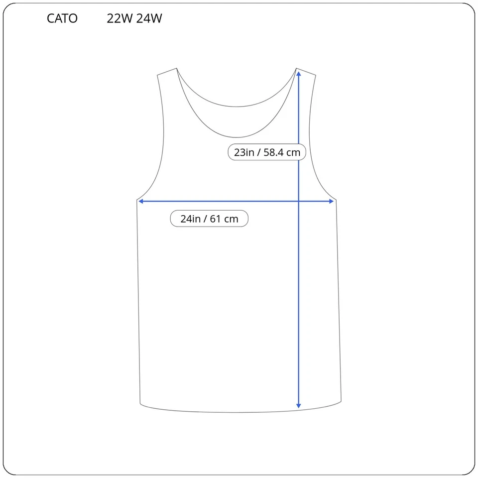 Camiseta sin mangas Cato para mujer 22W 24W Plus blanca con ribete de ganchillo mezcla de polietileno ligera Foto 2 de 4