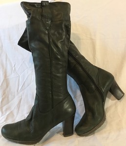 dark green knee high boots