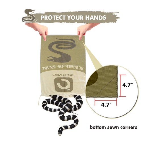 Large Size Safe Snake Bag w/ Drawstring Reptile Herp Catching Hunting Sack Pouch - Picture 5 of 11